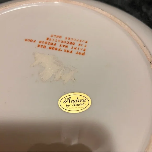 Andrea Decorative Plate with Gold Floral Accents - Picture 10 of 10